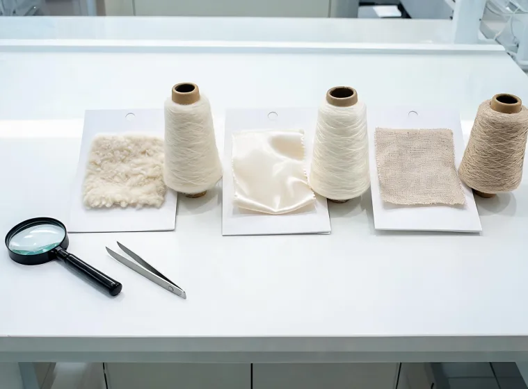 Wool blend composition cards and fibre samples